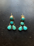 Kingman Turquoise Stud Earrings | 925 Sterling Silver G639