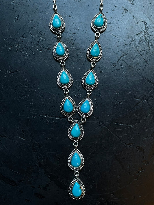 Kingman Turquoise Necklace | 925 Sterling Silver E367