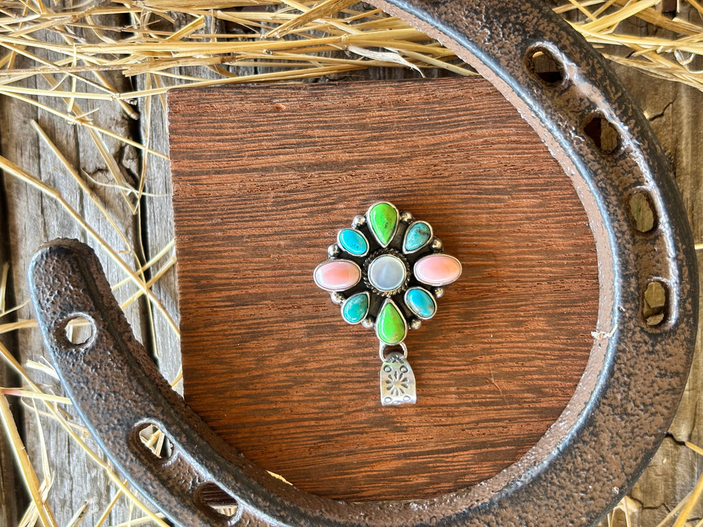 Mother of Pearl Multistone Pendant | 925 Sterling Silver Z32