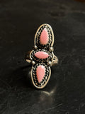 Pink Conch Ring Size 8 | 925 Sterling Silver E753