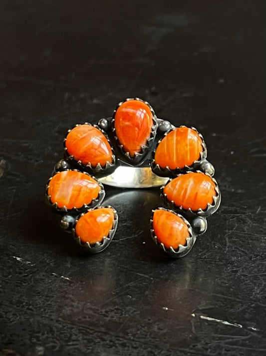 Spiny Oyster Naja Ring Size 6 | Sterling Silver E849