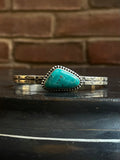 Kingman Turquoise Adjustable Cuff | Sterling Silver | A785