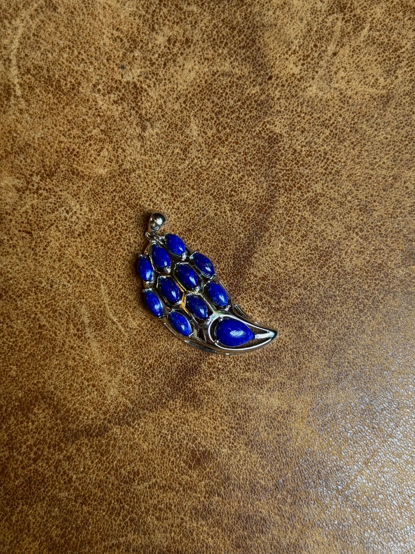 Lapis Lazuli Teardrop Pendant | Sterling Silver | A823