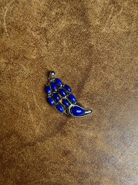 Lapis Lazuli Teardrop Pendant | Sterling Silver | A823
