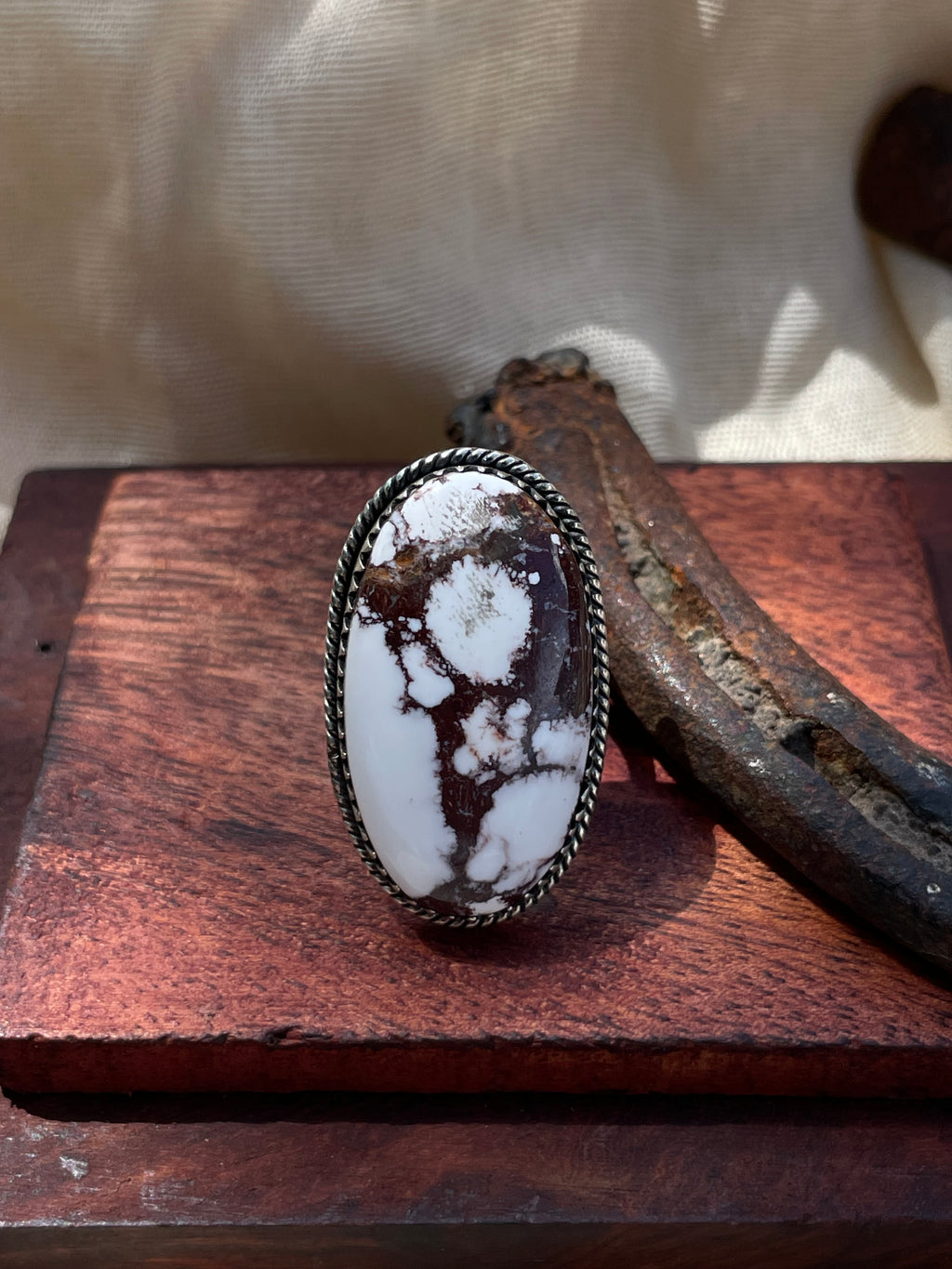 Wild Horse Stone Ring | Sterling Silver 925 | Size 10 C594