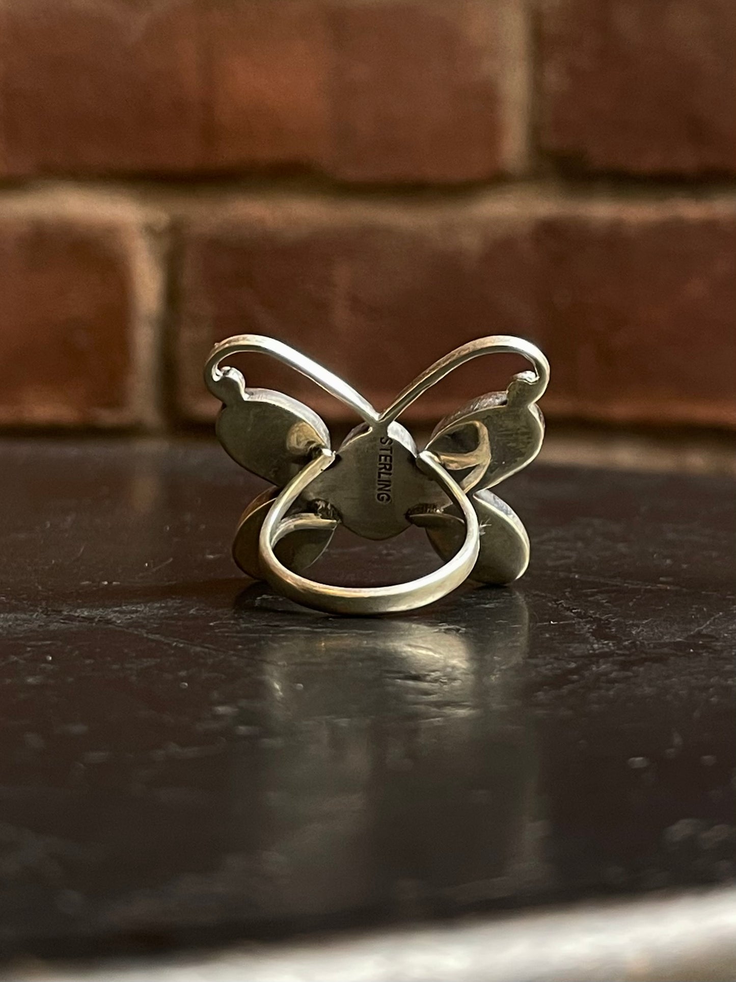 Kingman Turquoise Butterfly Ring Size 6.75 | 925 Sterling Silver G479