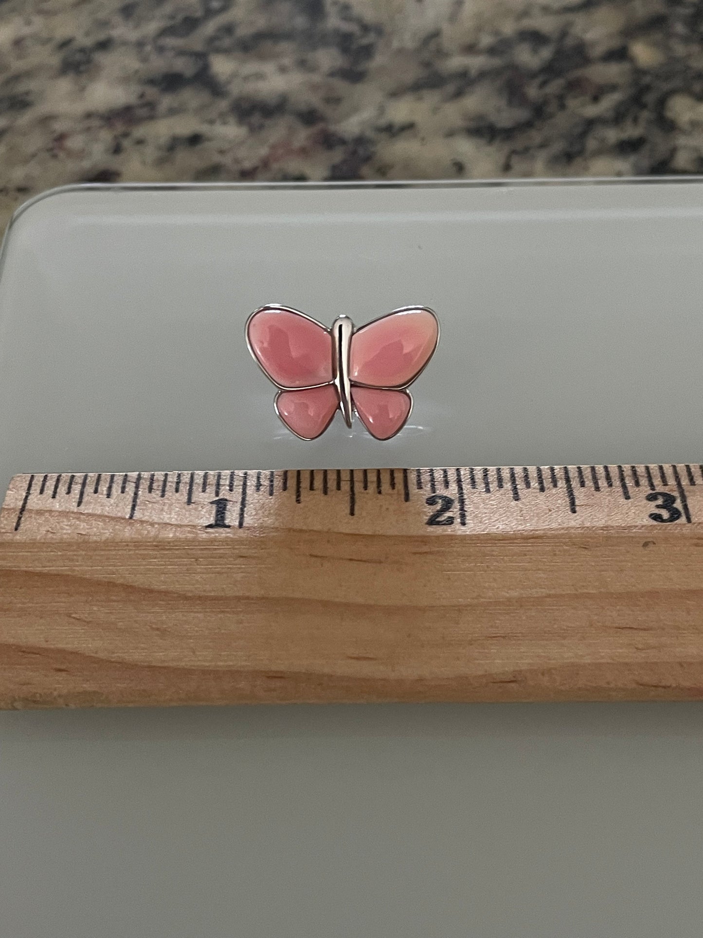 Pink Conch Butterfly Stud Earrings | 925 Sterling Silver E408