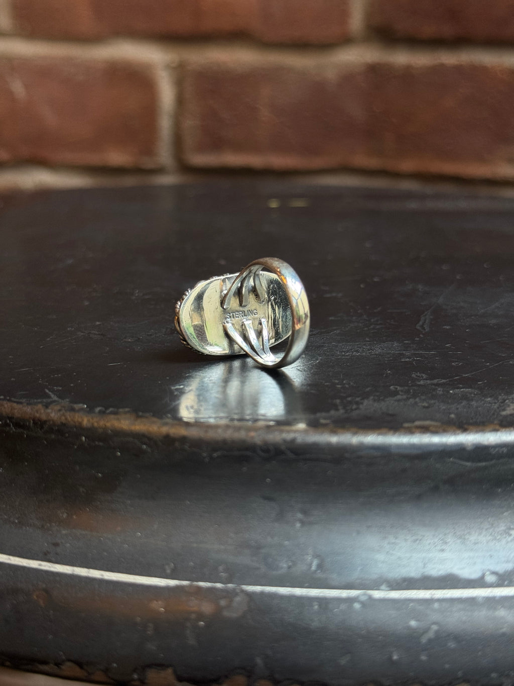 Pink Conch Oval Ring | 925 Sterling Silver | Size 8 C204