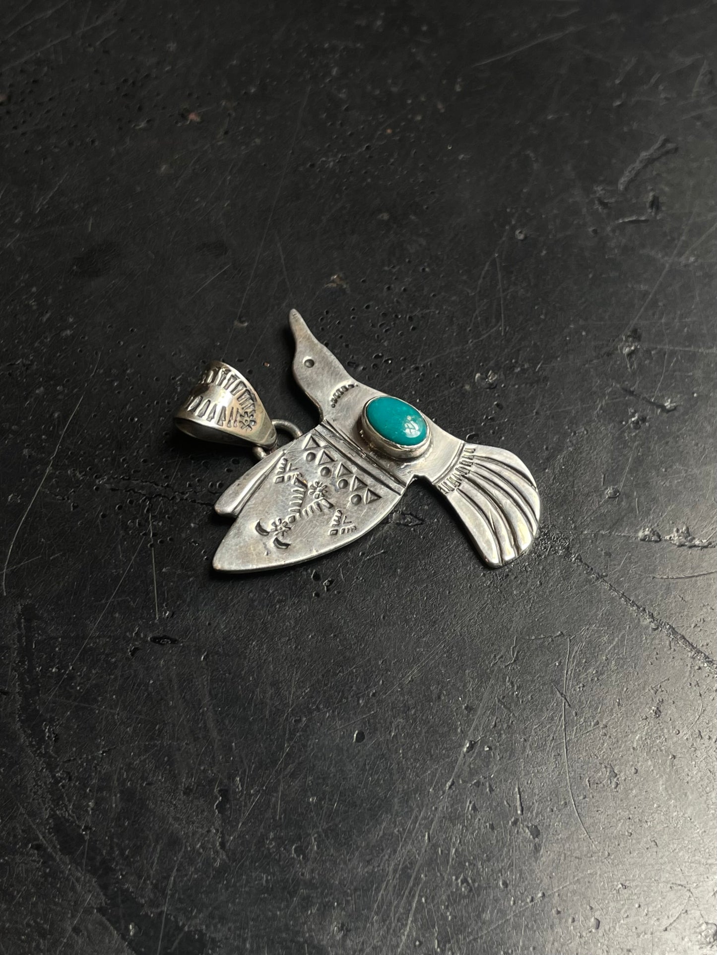 Turquoise Hummingbird Pendant | 925 Sterling Silver E265