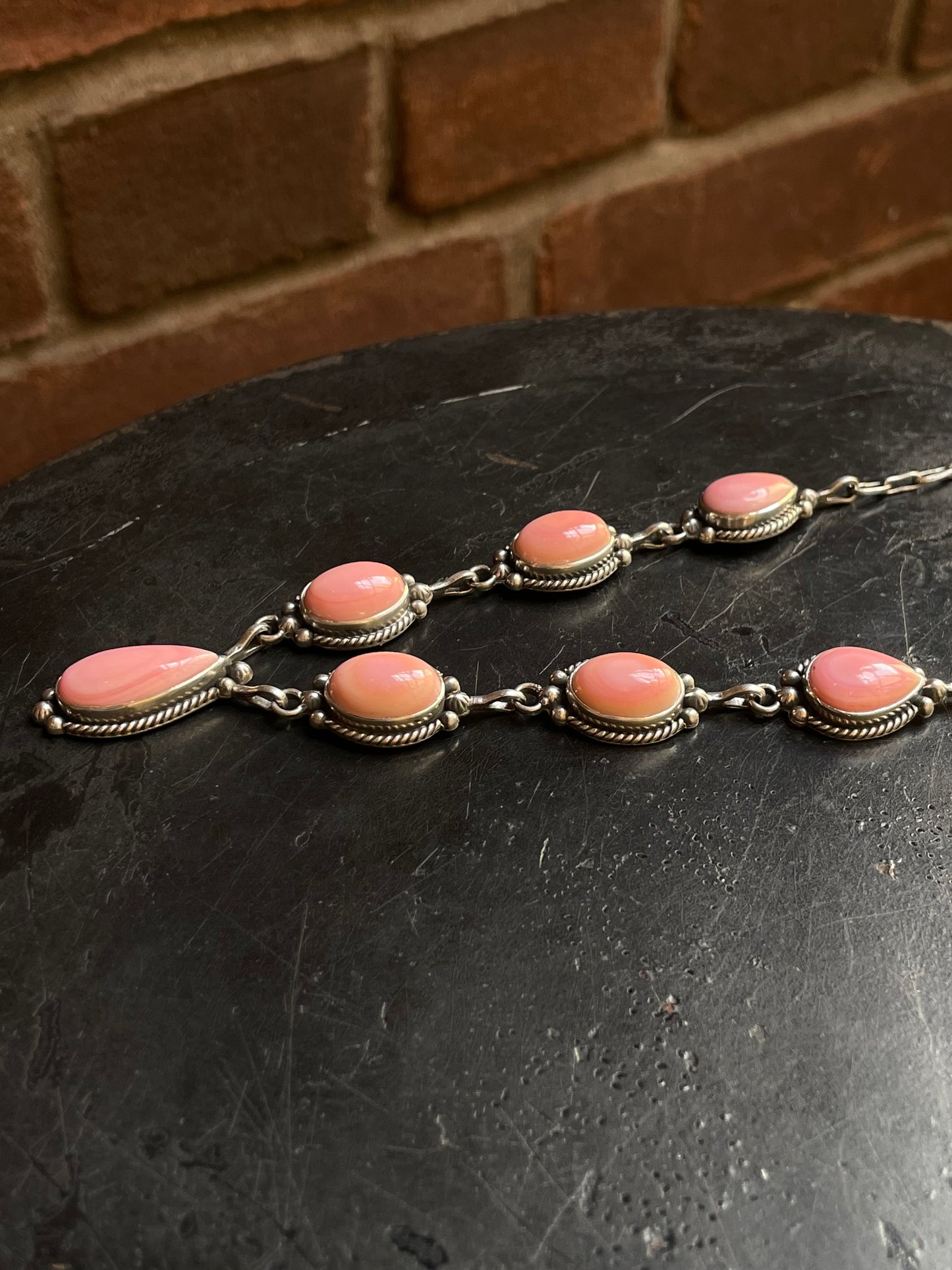 Pink Conch Necklace | 925 Sterling Silver E980