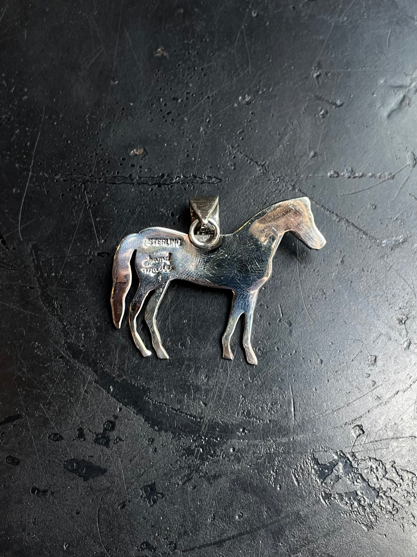 Pink Conch Horse Pendant | 925 Sterling Silver E244