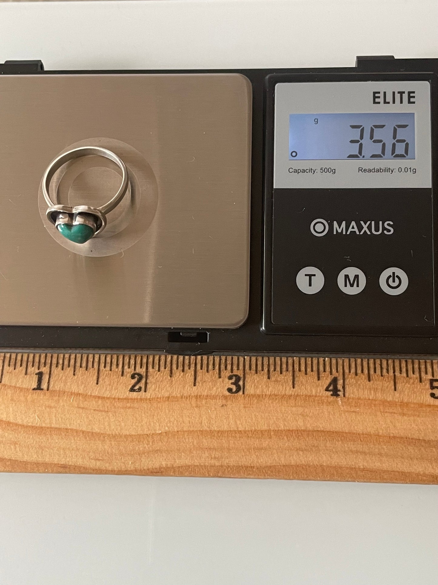 Turquoise Heart Ring Size 8.5 | 925 Sterling Silver G294