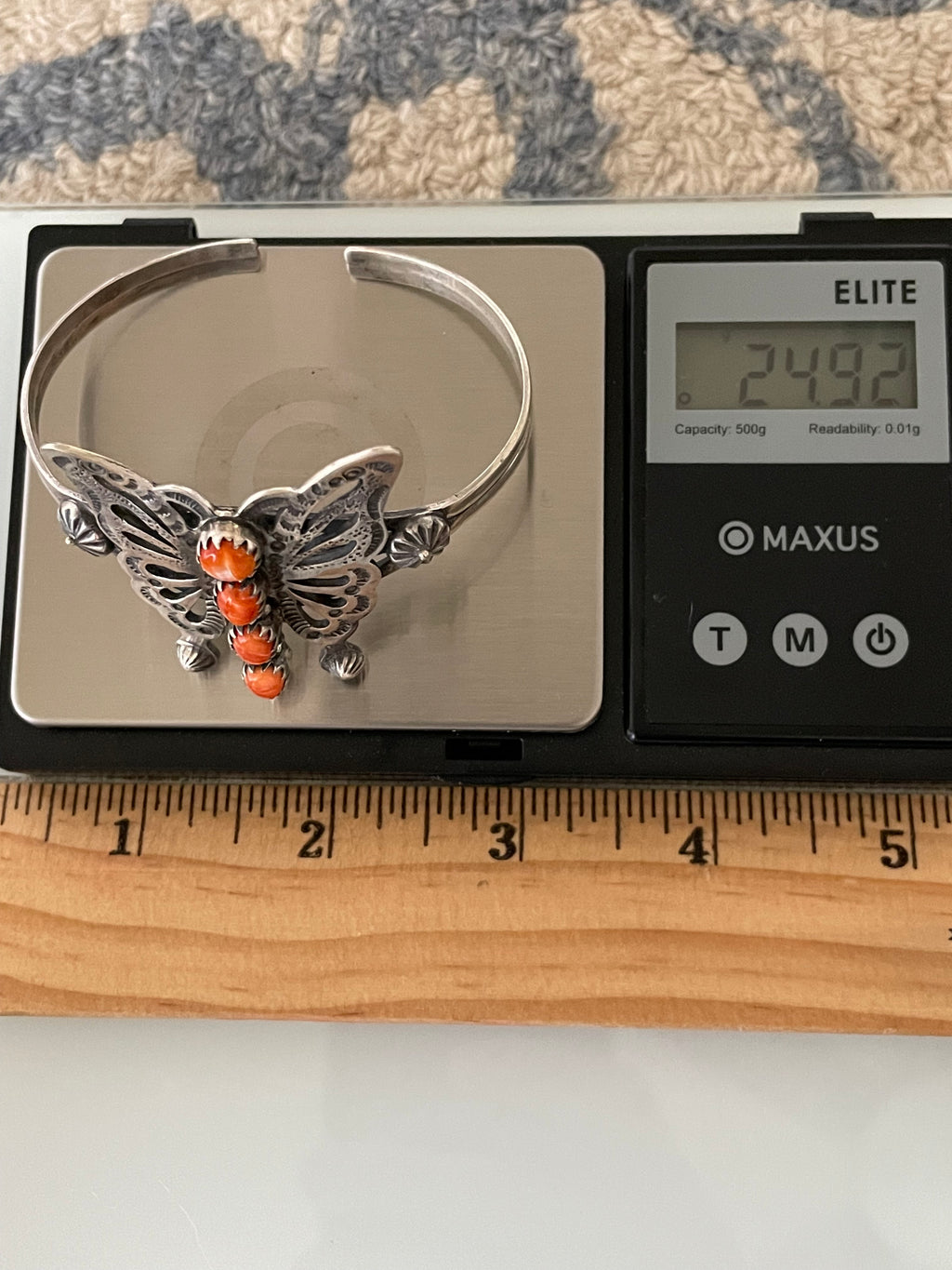Spiny Oyster Butterfly Cuff Bracelet | 925 Sterling Silver G678