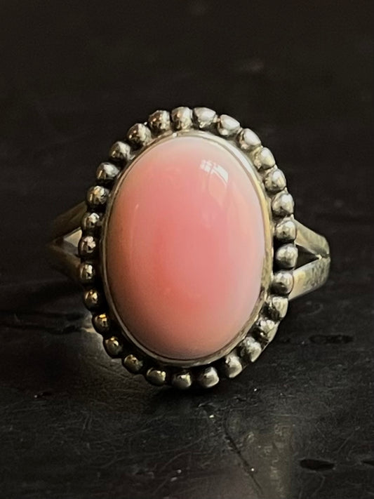 Pink Conch Ring Size 6.75 | 925 Sterling Silver G121