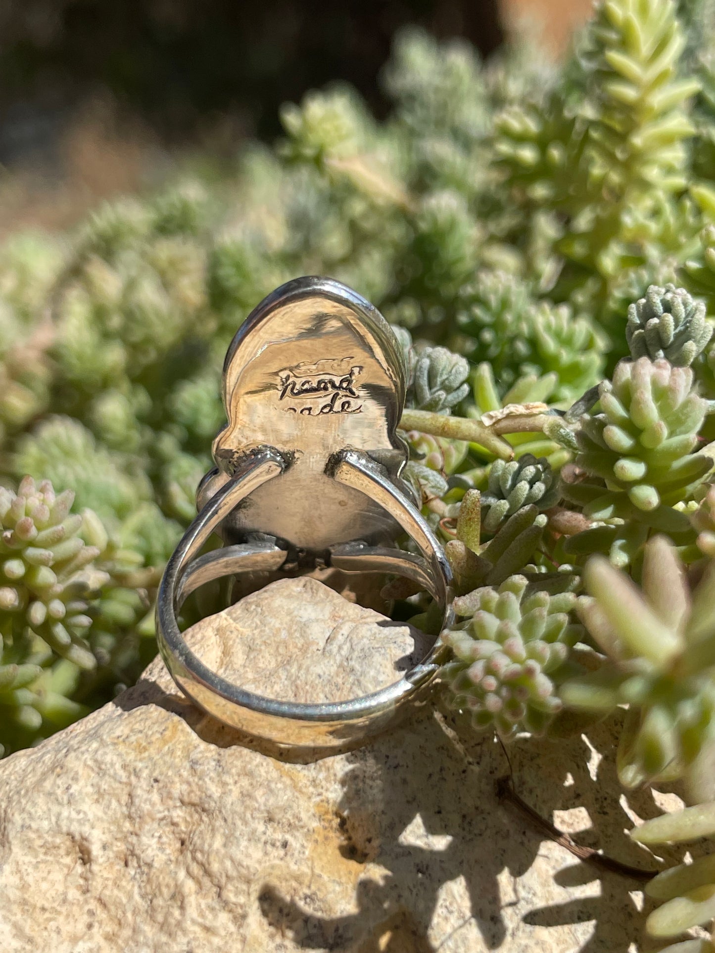 Spiny Oyster Triple Stone Ring Size 7.5 | 925 Sterling Silver Southwest B992