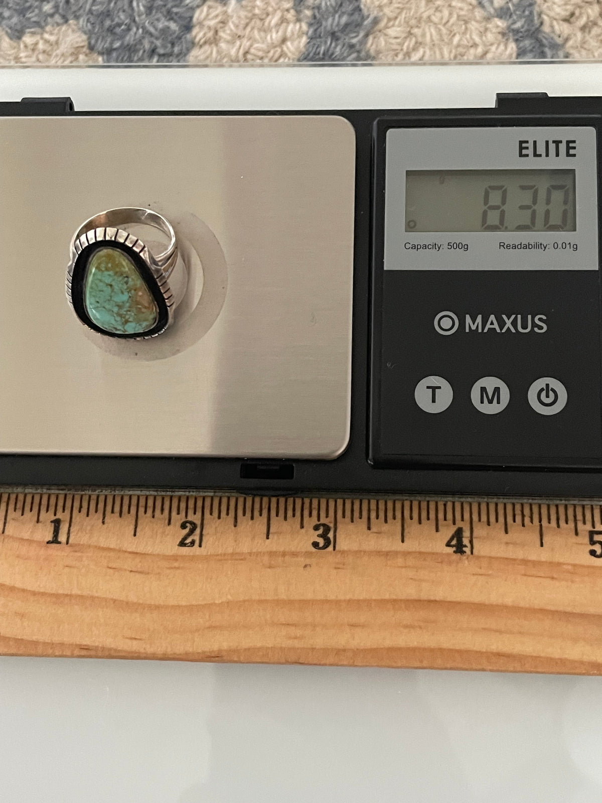 Turquoise Teardrop Ring Size 6.5 | 925 Sterling Silver G766