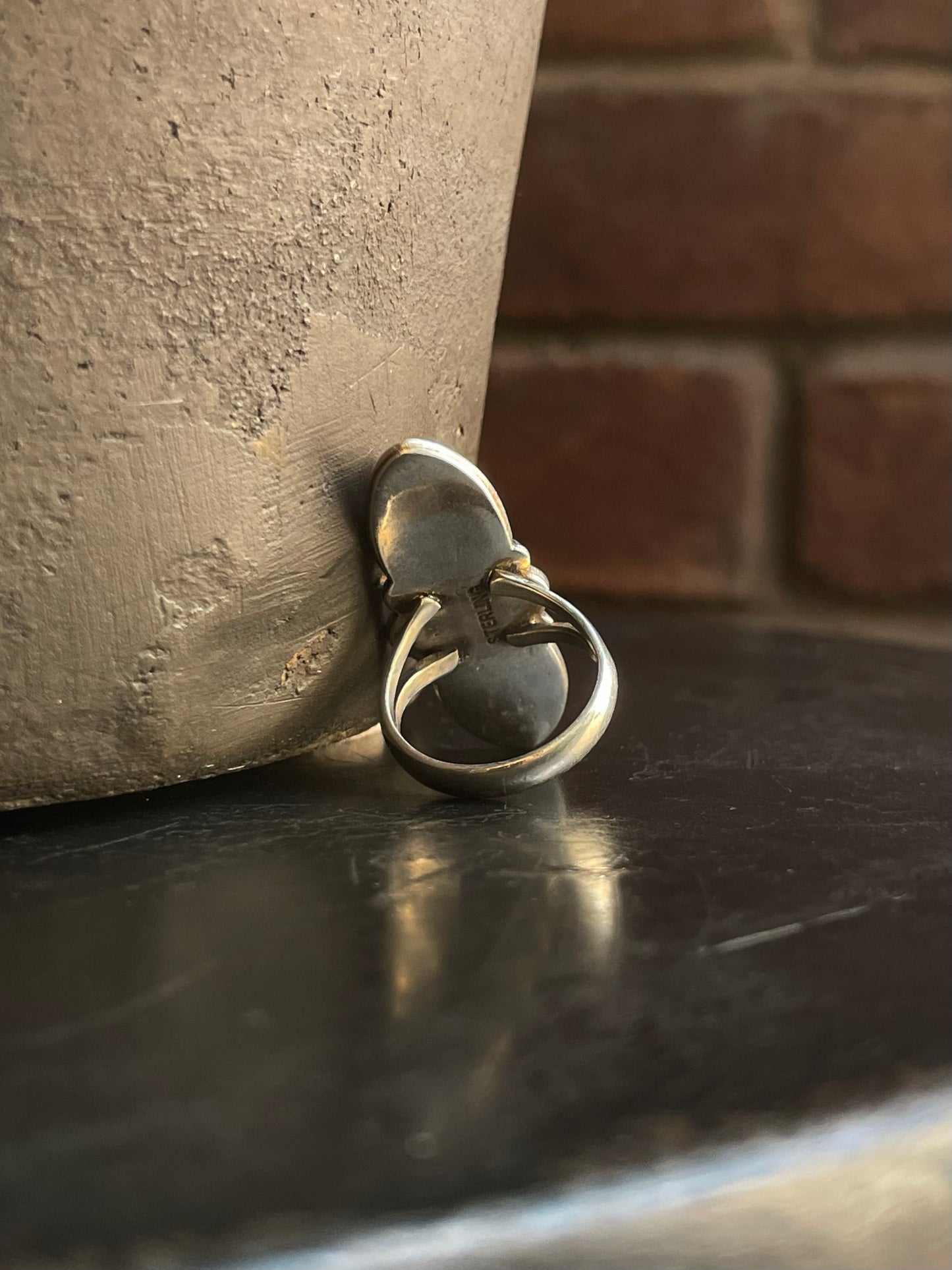 Pink Conch Triple Stone Ring Size 6 | 925 Sterling Silver G530
