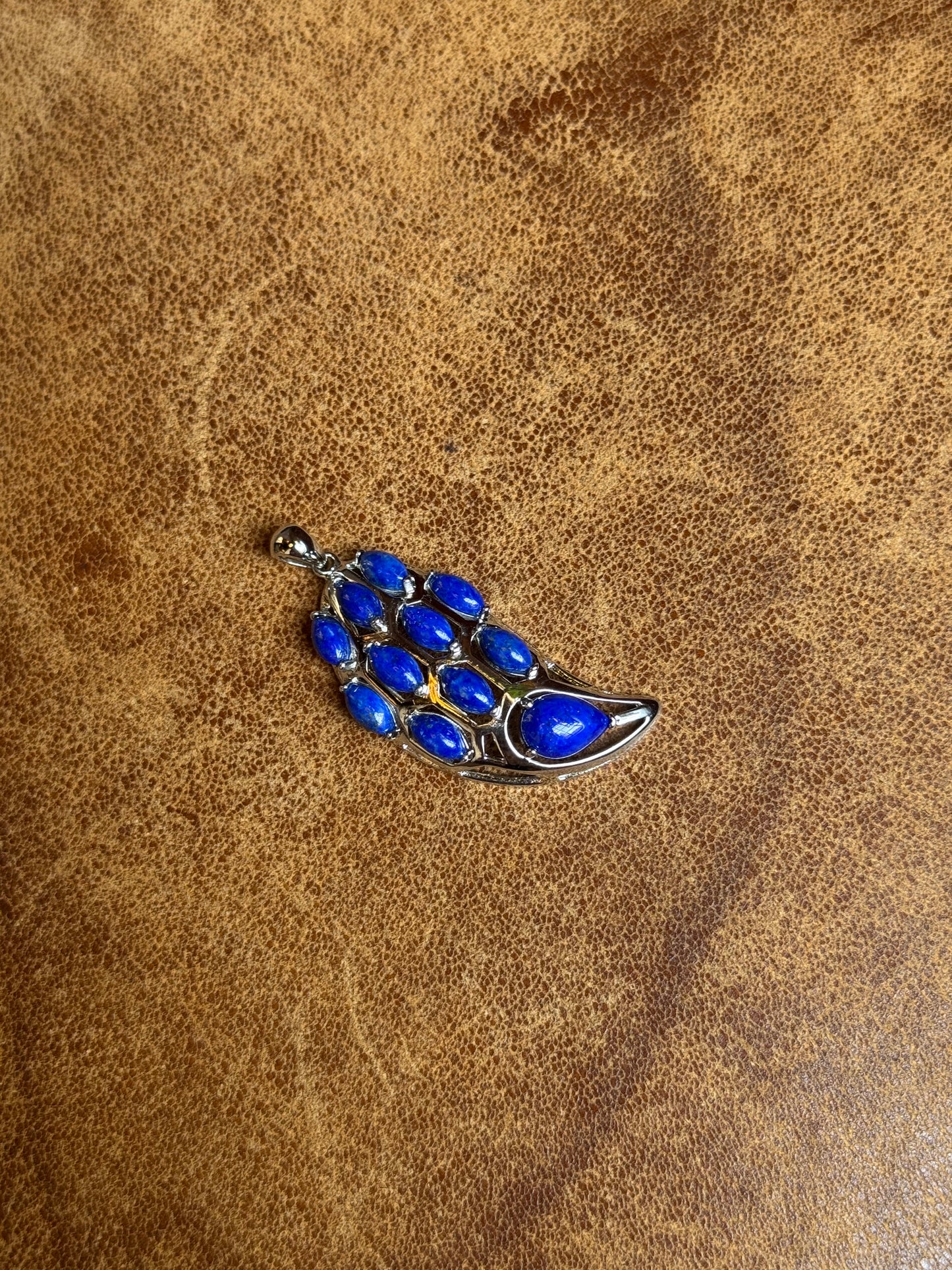 Lapis Lazuli Teardrop Pendant | Sterling Silver | A831