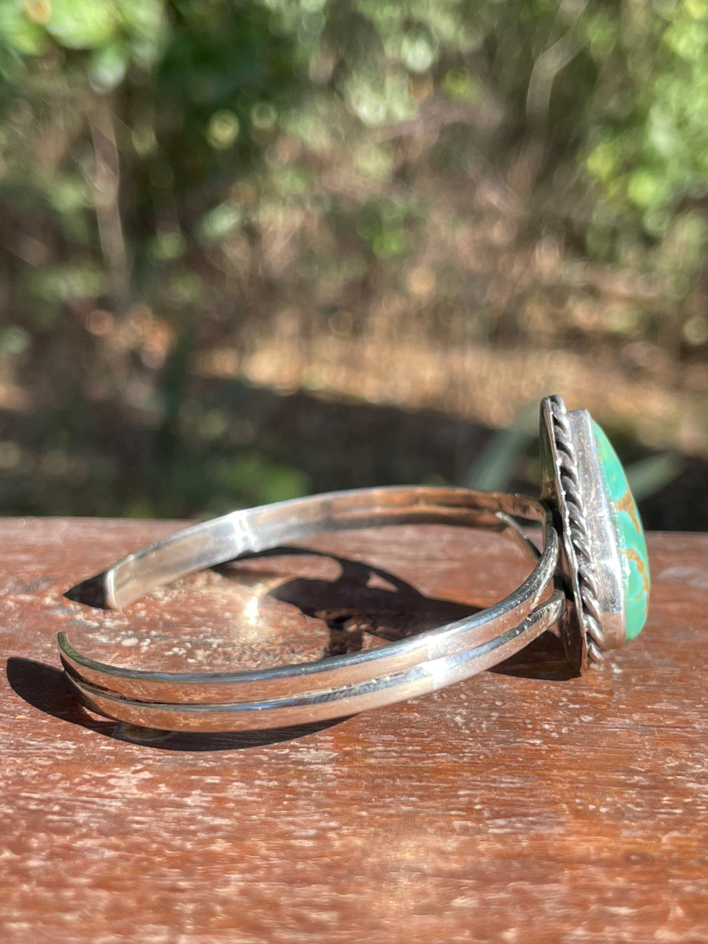 Kingman Turquoise Butterfly Cuff Bracelet | 925 Sterling Silver D118
