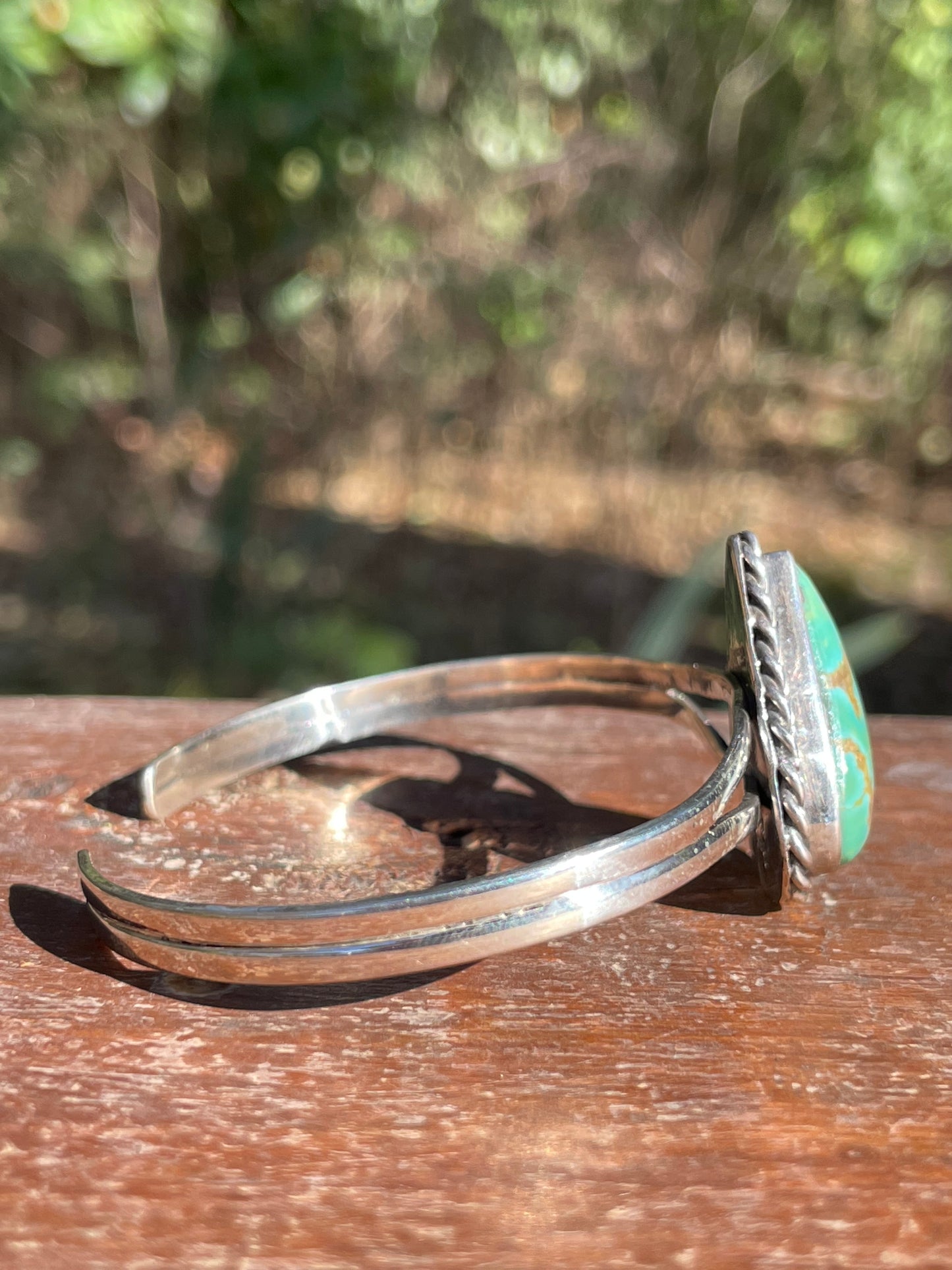 Kingman Turquoise Butterfly Cuff Bracelet | 925 Sterling Silver D118