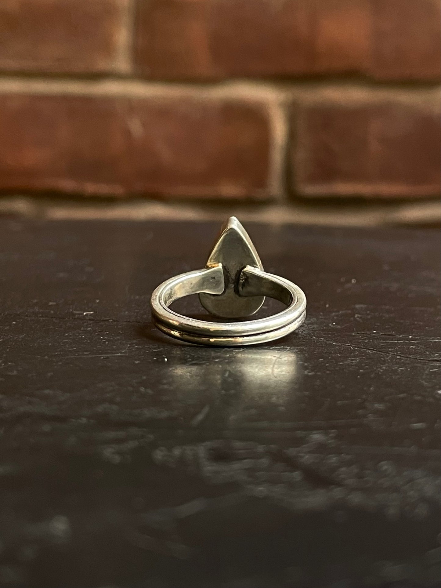 Turquoise Tear Drop Ring Size 8.75| 925 Sterling Silver G291