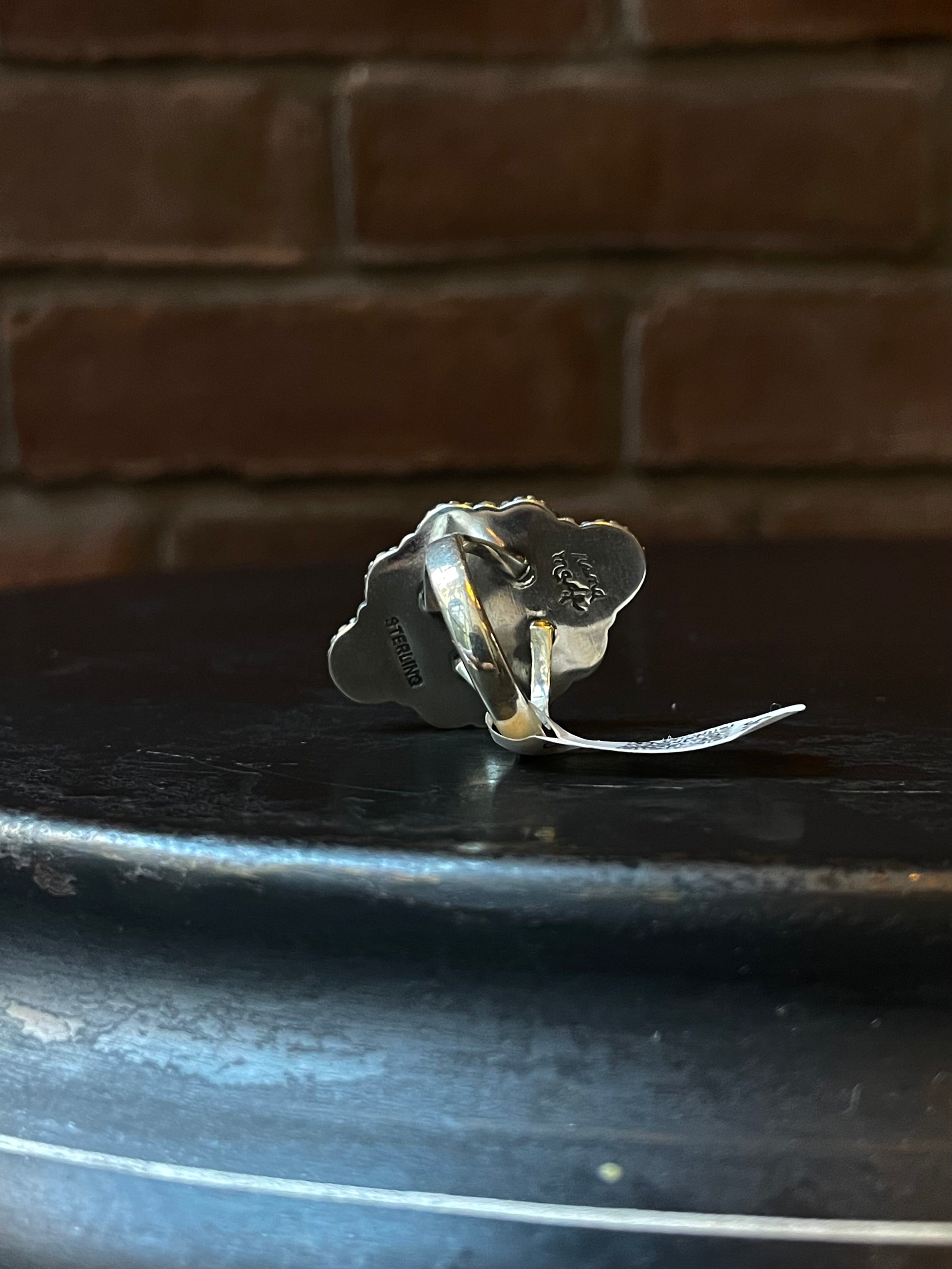 Multi Stone Cluster Ring | Sterling Silver | Size 8 | A283