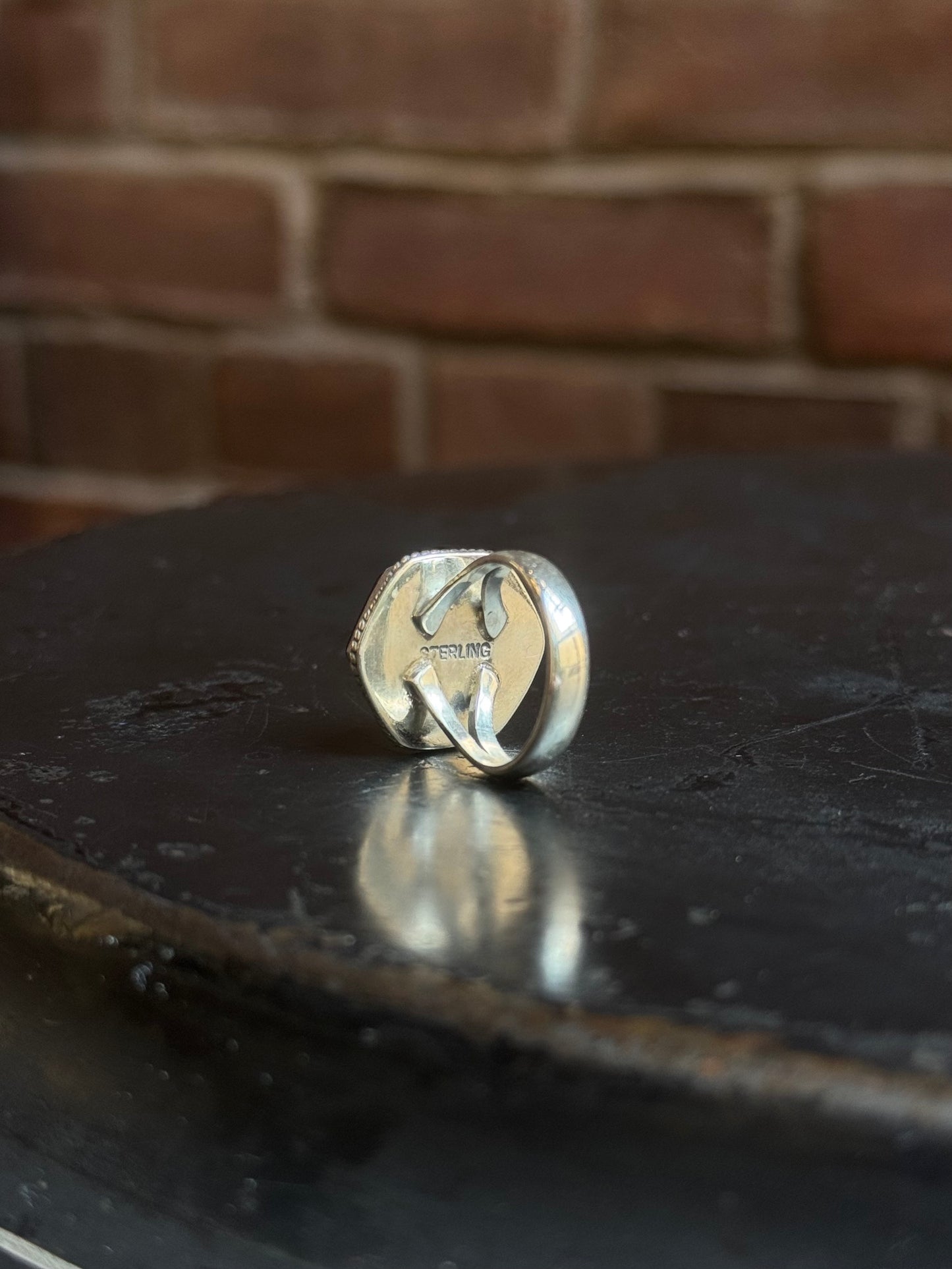 Purple Spiny Hexagon Ring | Sterling Silver | Size 6 | A739