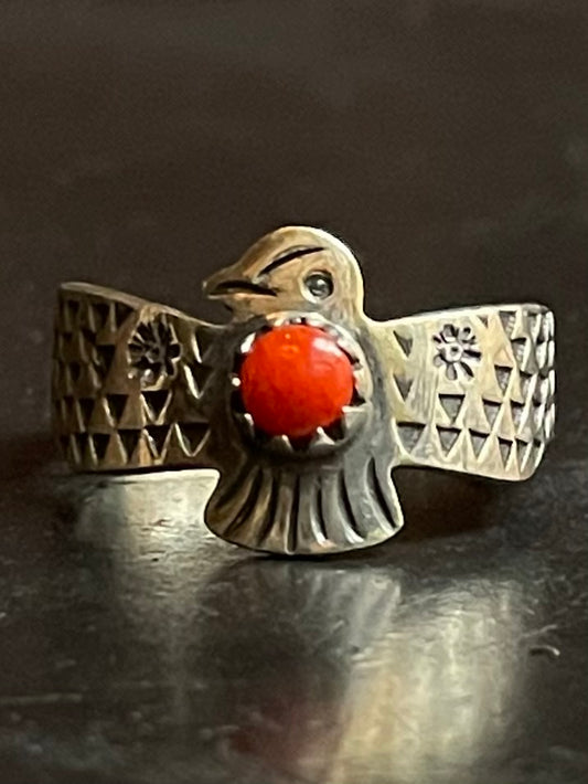 Spiny Oyster Thunderbird Ring Size 7 | 925 Sterling Silver G234