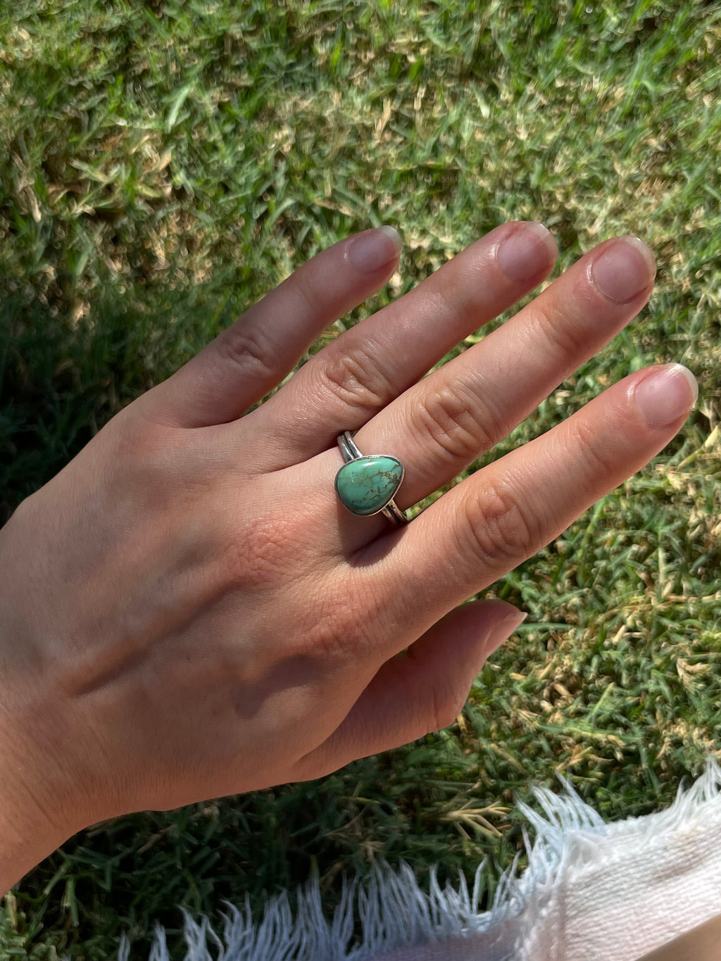 Turquoise Ring | 925 Sterling Silver Size 8 D293