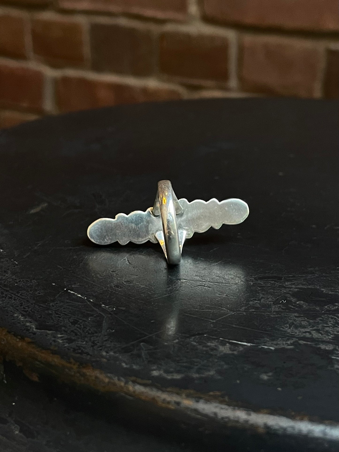 Pink Conch Row Ring | 925 Sterling Silver Size 9.5 E481