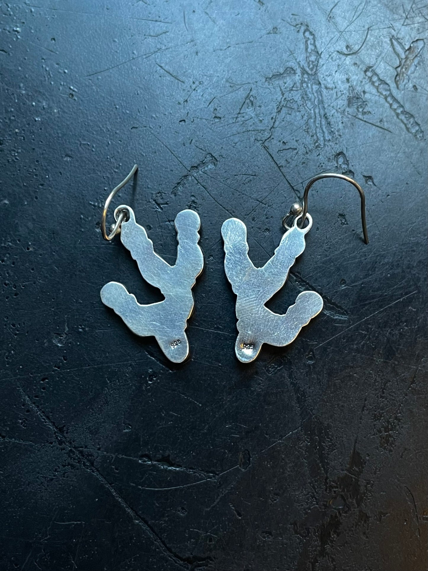 Turquoise & Coral Cactus Earrings | 925 Sterling Silver E388