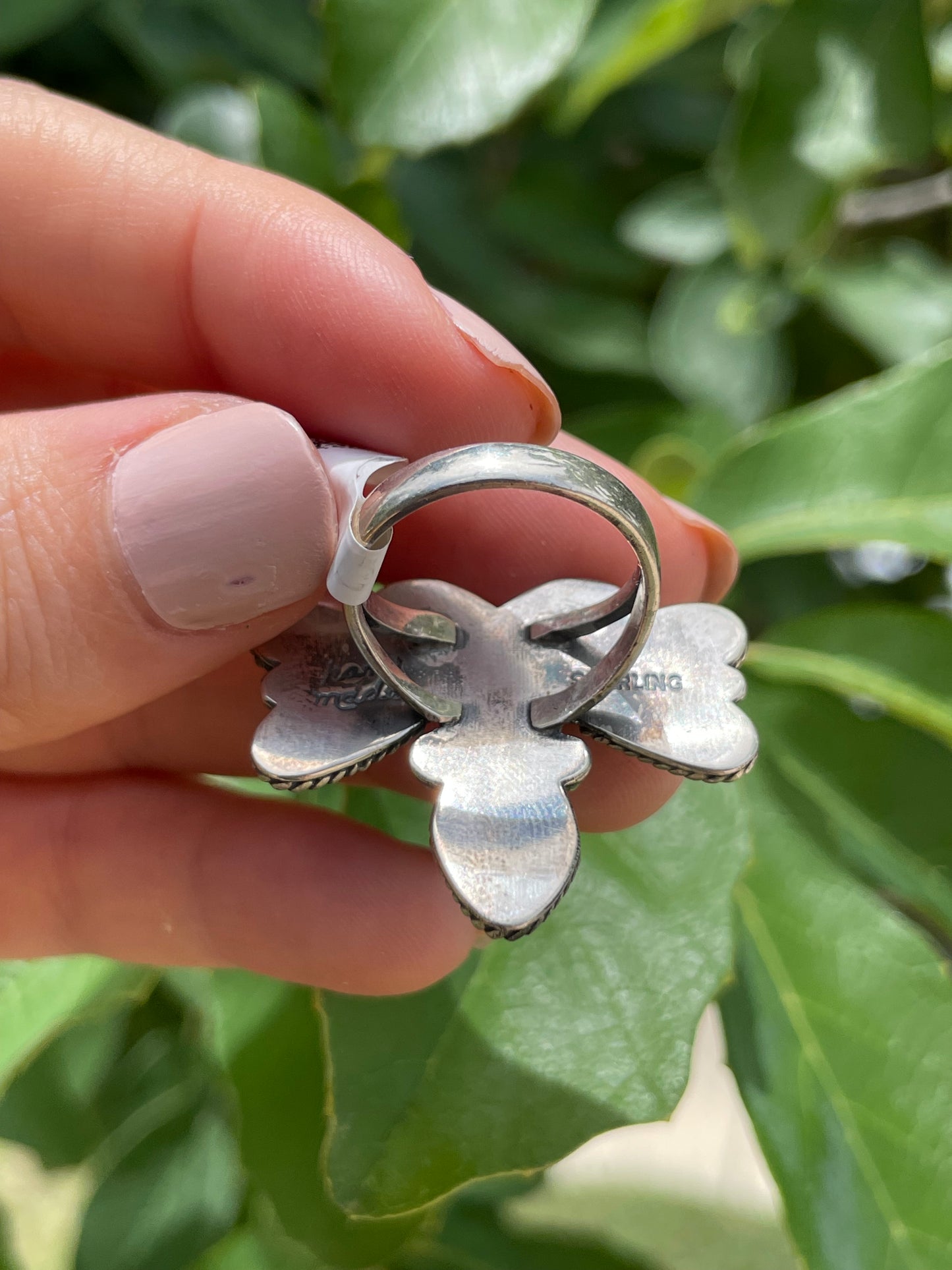 Kingman Turquoise Dragonfly Ring Size 6.5 | 925 Sterling Silver D184