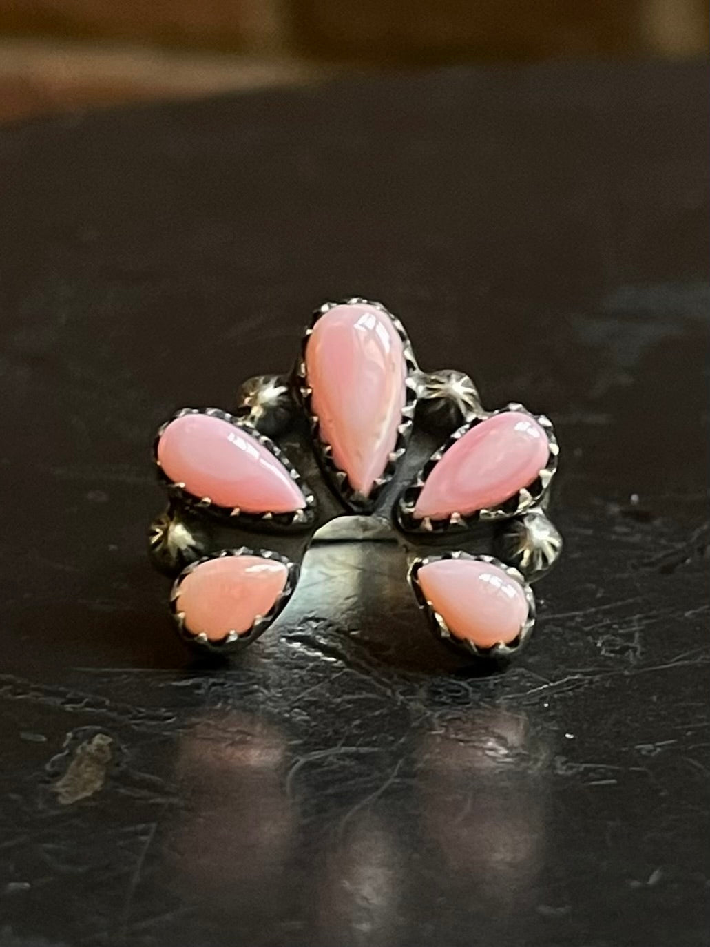 Pink Conch Naja Ring Size 7| Sterling Silver E925