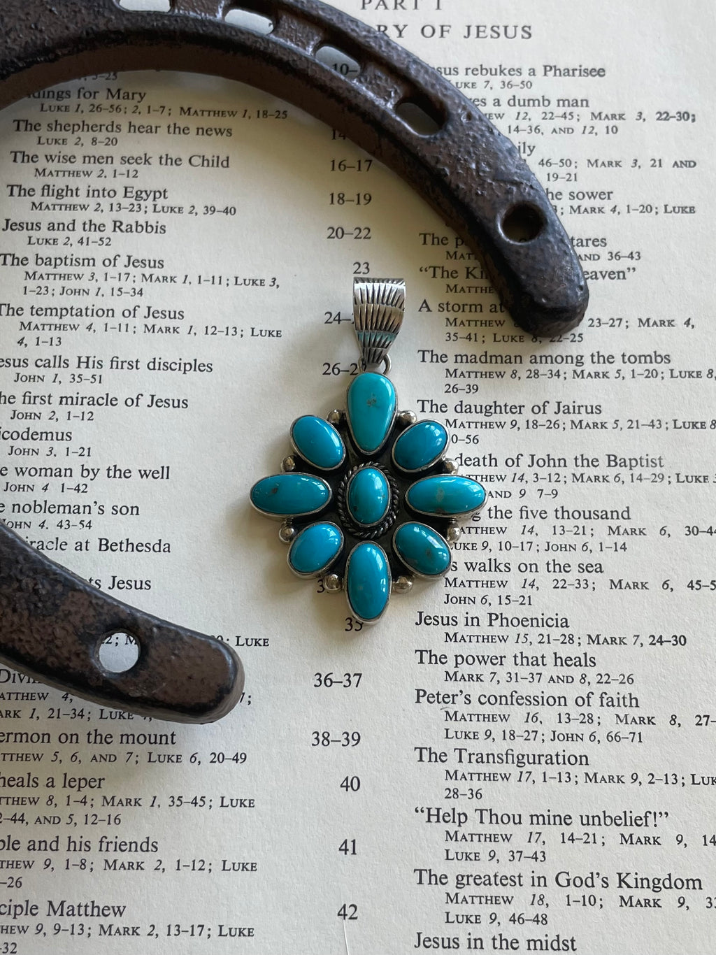 Turquoise Cluster Pendant | 925 Sterling Silver G725