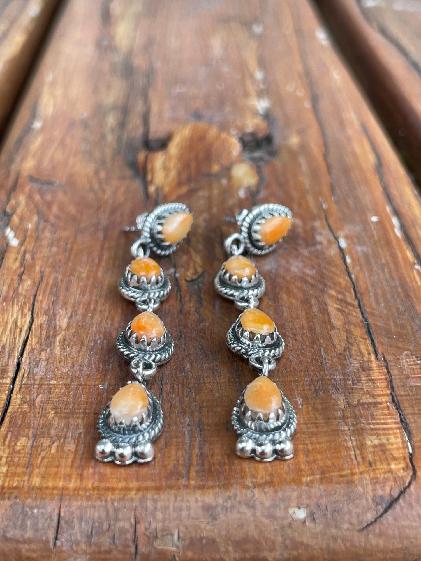 Spiny Oyster Drop Stud Earrings | 925 Sterling Silver B956