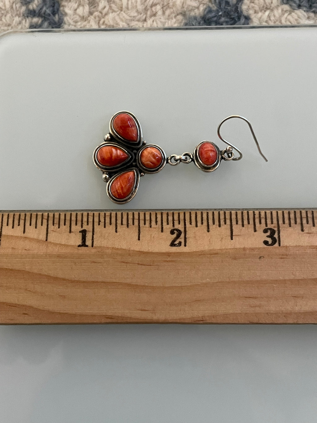 Spiny Oyster Cluster Dangle Earrings | 925 Sterling Silver C975