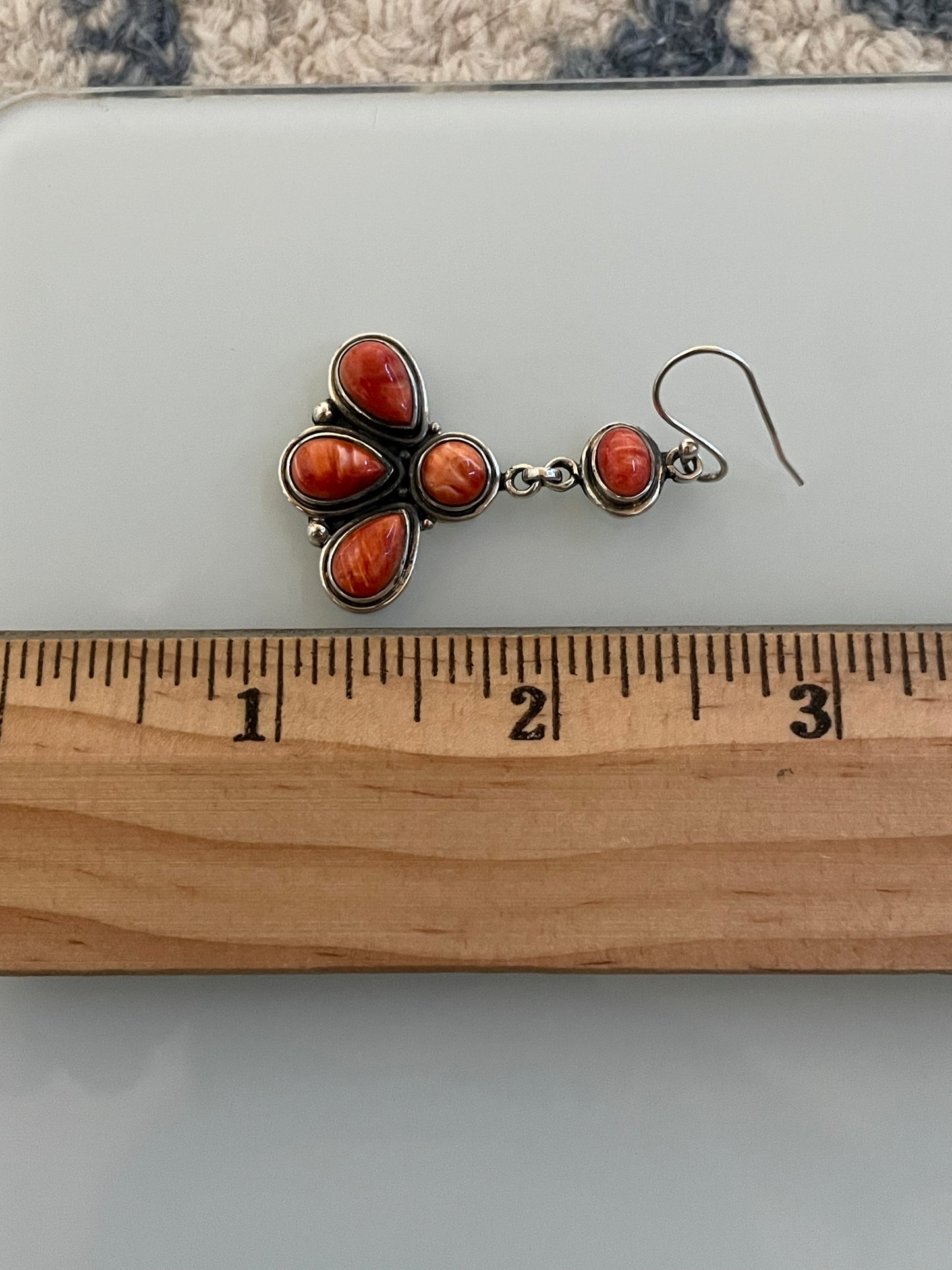 Spiny Oyster Cluster Dangle Earrings | 925 Sterling Silver C975