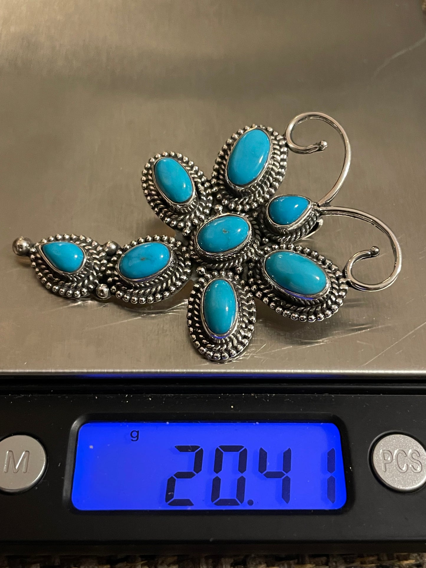 Turquoise Dragonfly Pendant | Sterling Silver 925 B794