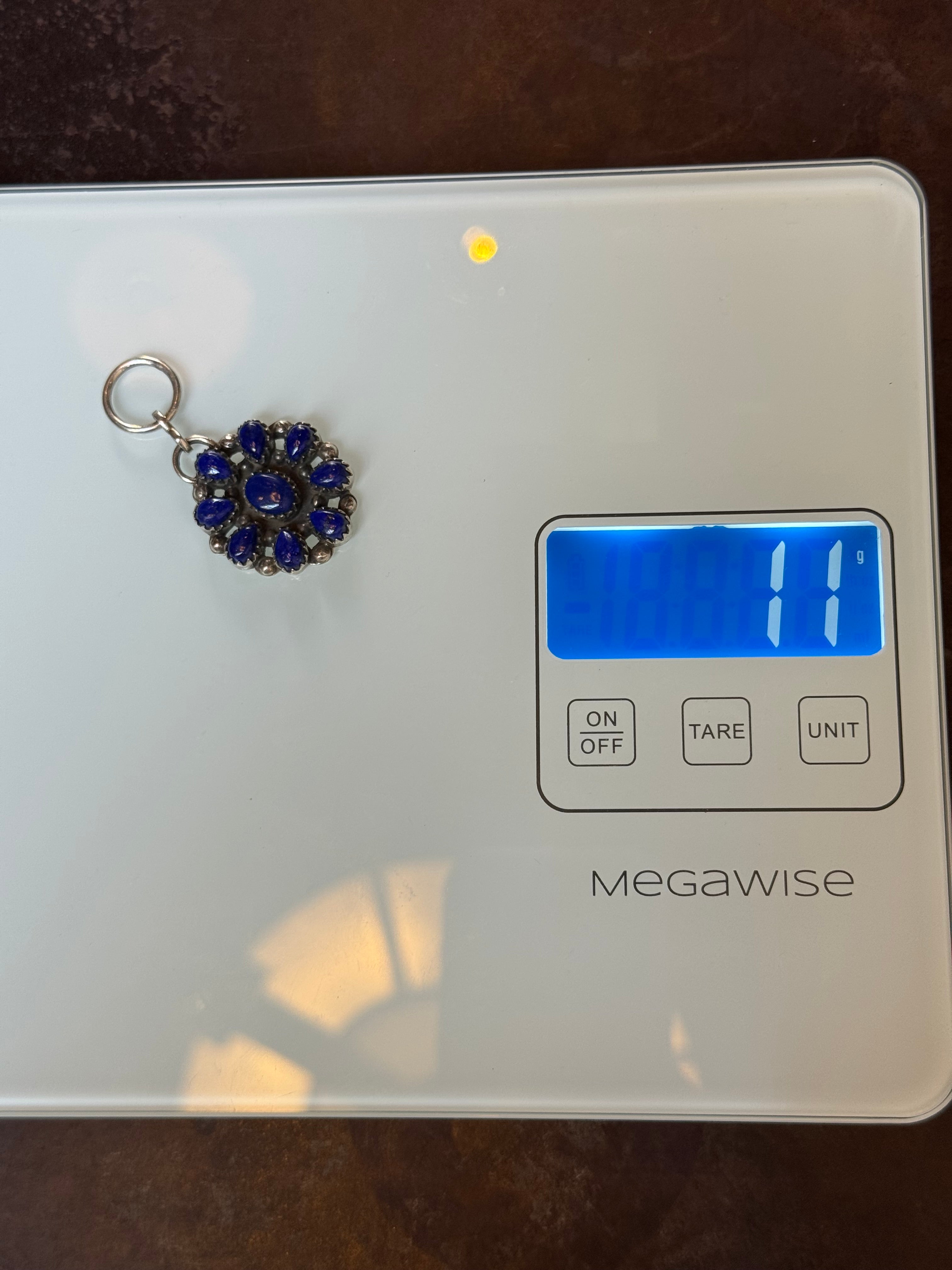 Lapis Lazuli Cluster Pendant | Sterling Silver | A634
