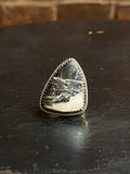 White Buffalo Ring Size 8 | 925 Sterling Silver G647