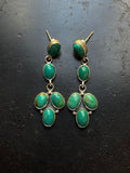 Kingman Turquoise Stud Dangle Earrings | 925 Sterling Silver G657