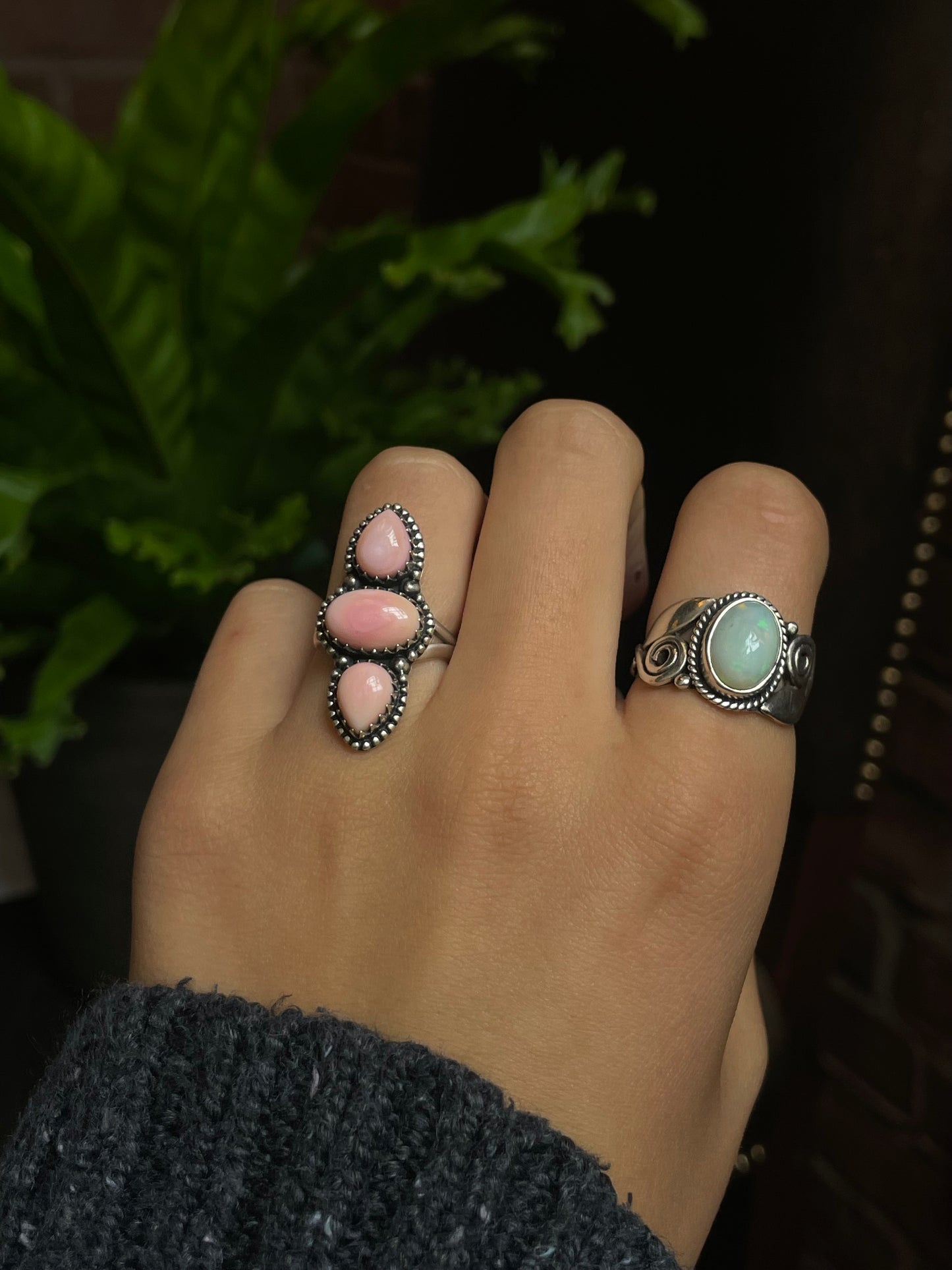Pink Conch Ring Size 7 | 925 Sterling Silver G170