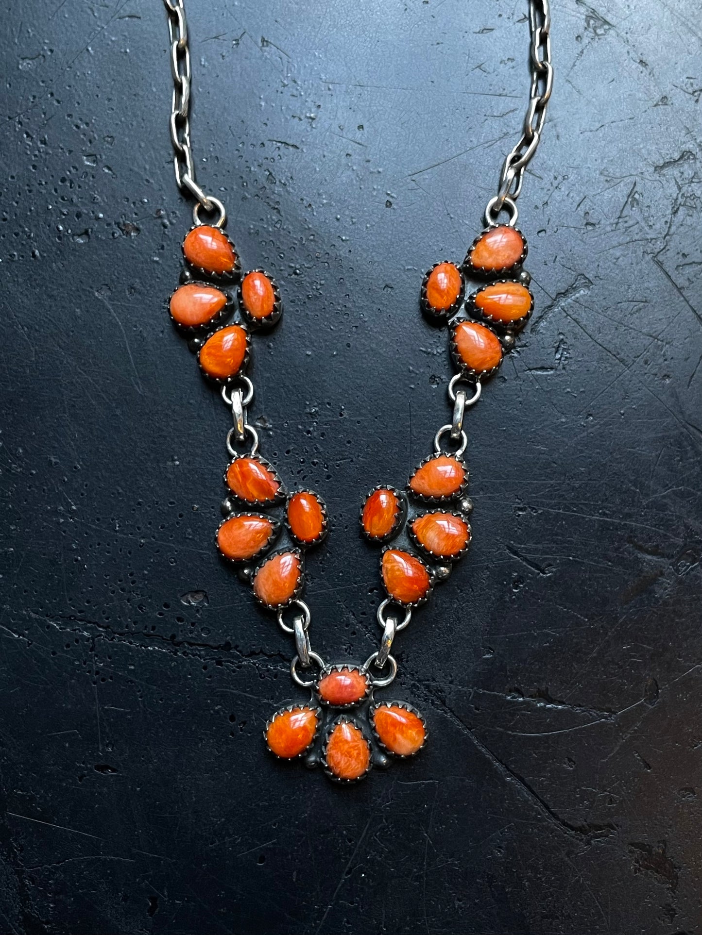 Spiny Oyster Statement Necklace | 925 Sterling Silver E335
