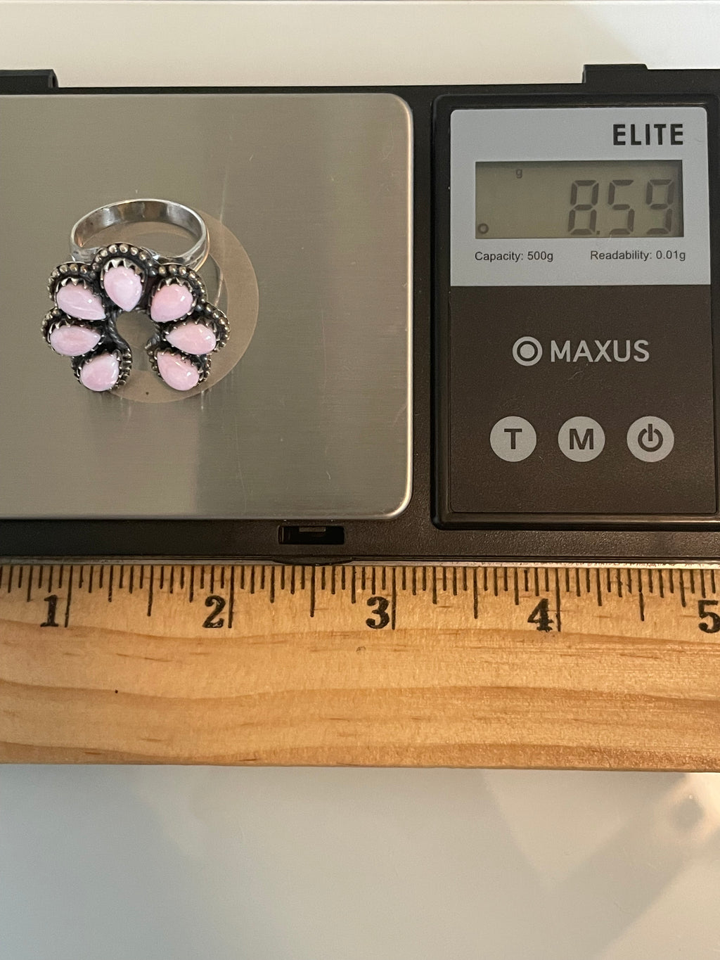 Pink Conch Naja Ring Size 7 | 925 Sterling Silver G542