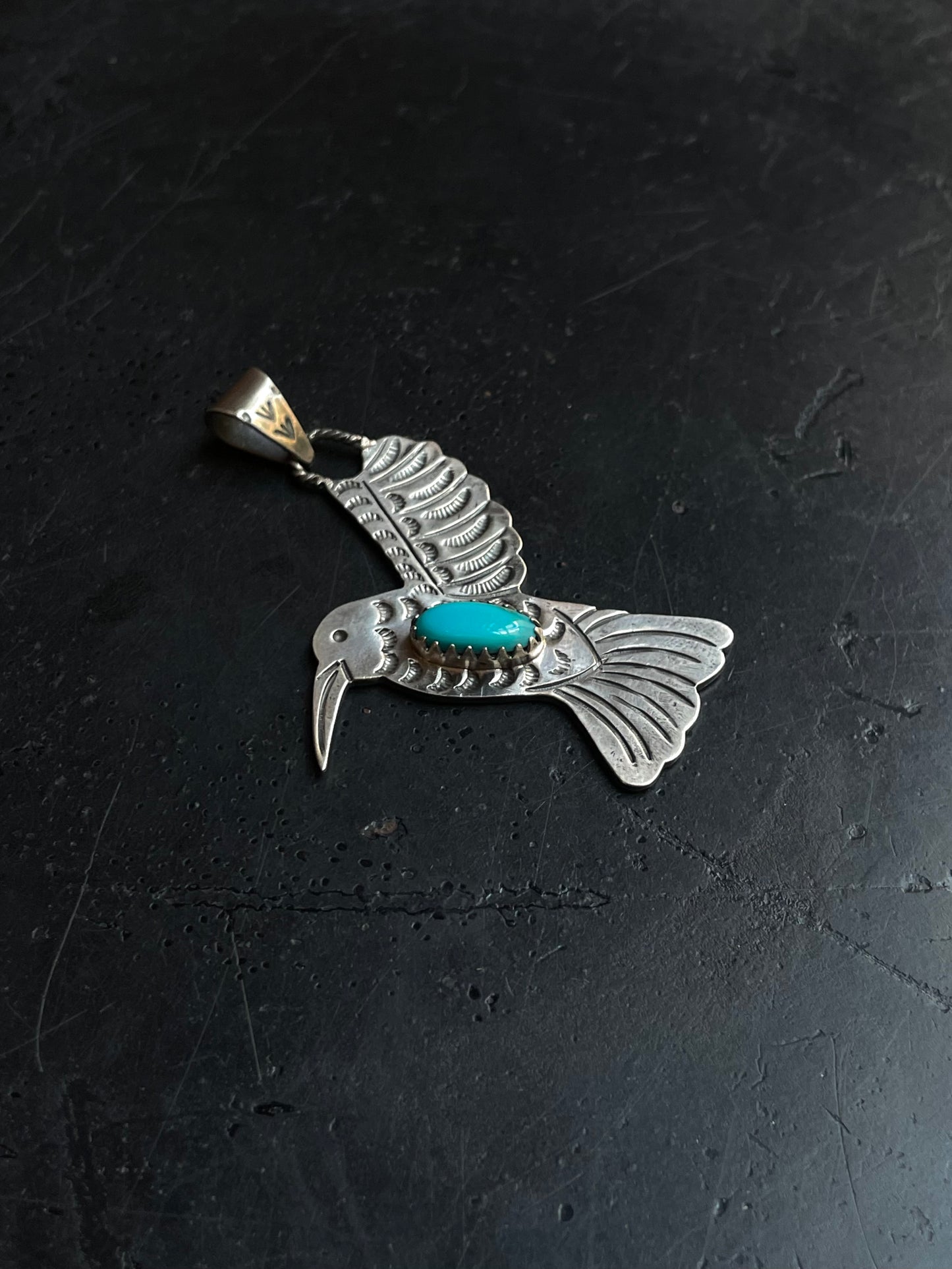 Turquoise Hummingbird Pendant | 925 Sterling Silver E275