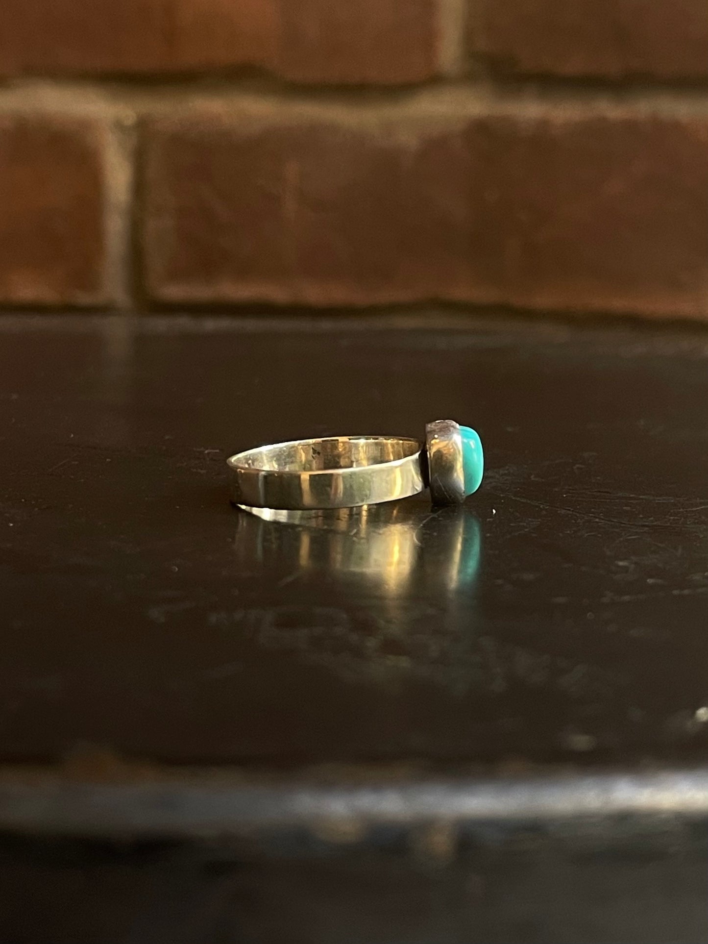 Kingman Turquoise Heart Ring | Sterling Silver | Size 9 G368