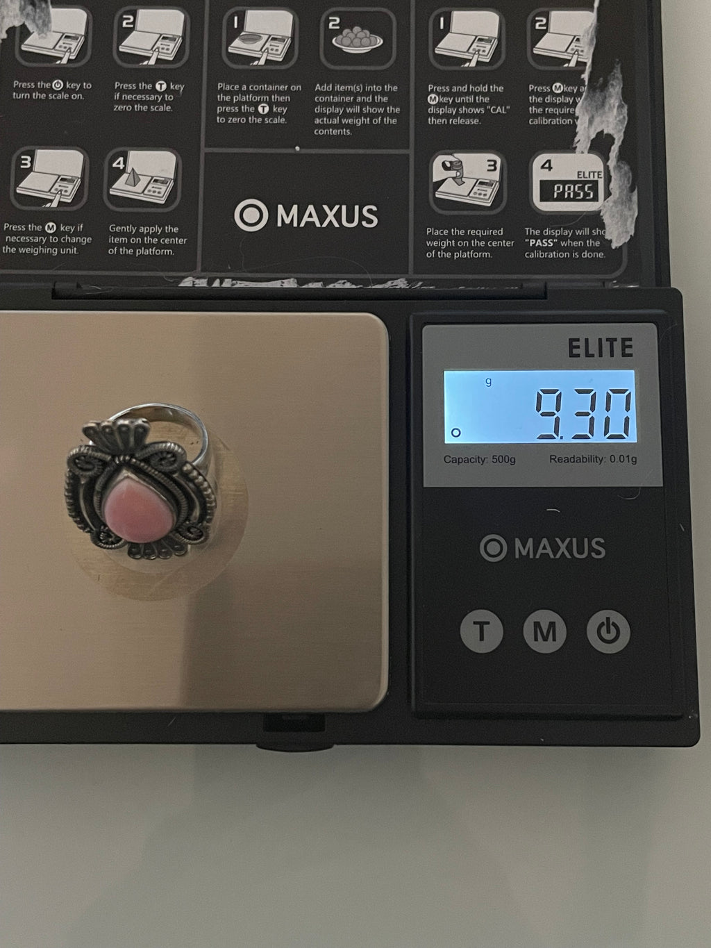 Pink Conch Ring | 925 Sterling Silver | Size 6.25 E290