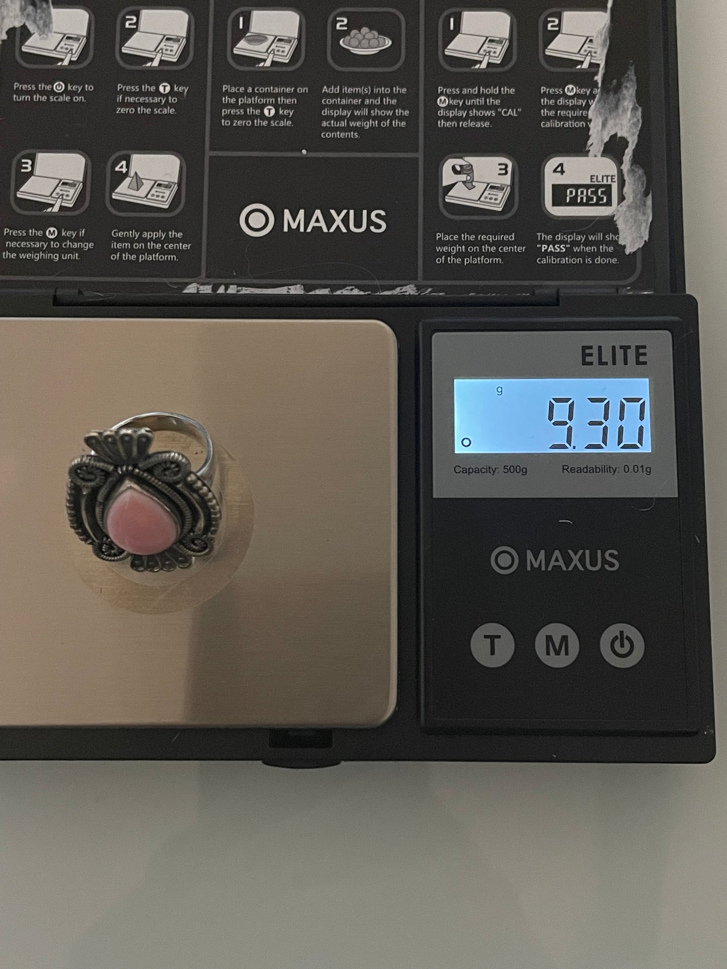 Pink Conch Ring | 925 Sterling Silver | Size 6.25 E290