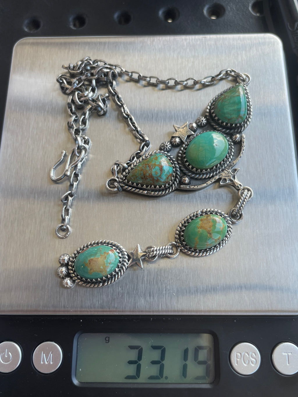 Turquoise Chain Necklace | 925 Sterling Silver B228
