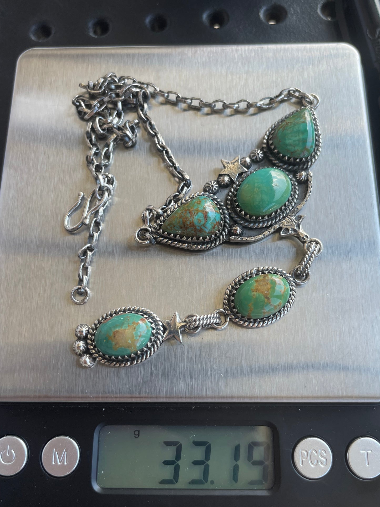 Turquoise Chain Necklace | 925 Sterling Silver B228